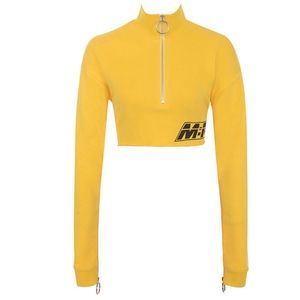 Mistress Rocks Yellow Zip Sweatshirt